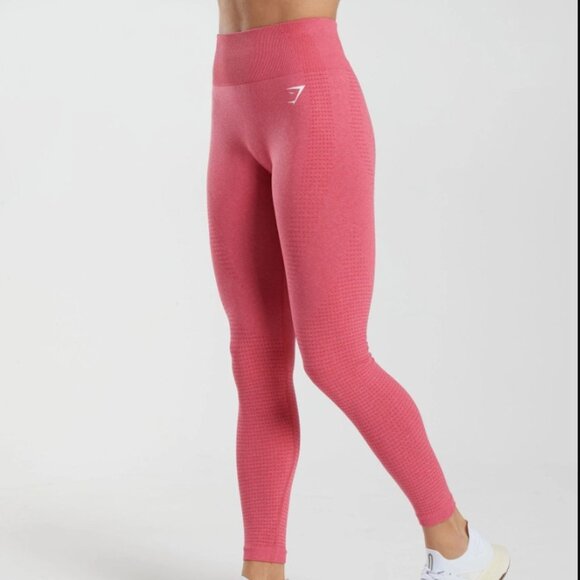 Gymshark Women's Vital Leggings Size M Pink Seamless Compression Gym Yoga Run - Picture 3 of 13